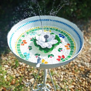 REKREDENC - Adăpătoare mare pentru păsări cu mozaic sau fântână de grădină cu mozaicuri irizate și decorațiuni cu păsări - casă & stil de viață - accesorii de grădină - hrănitoare pentru păsări - Artynos.ro