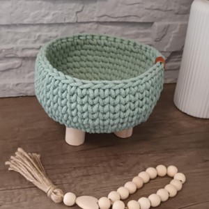 Coșuri croșetate personalizate în aloe - set de coșuri croșetate -  - Artynos.ro