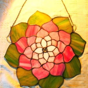 Mandala tiffany fereastră decor - casă & stil de viață - accesorii pentru decorat casa - decorațiuni cu tematică spirituală - mandala - Artynos.ro