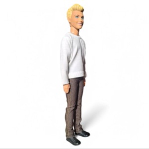 Pantaloni-rochie cu croi drept, în stil jeans, pentru păpuși de băieți de tip Barbie (f004fr) -  - Artynos.ro