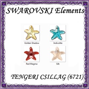  Bijuterii: stea de mare Swarovski 20mm in mai multe culori, , , ARTYNOS