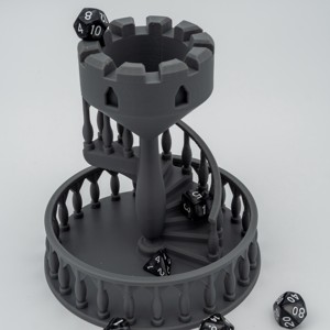 Turn pentru zaruri cu scară în spirală rustică -  - Artynos.ro