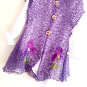 Tunica tricotata și impaslita  - îmbrăcăminte și modă - haine bebeluși și copii - pulover și cardigan copii - Artynos.ro