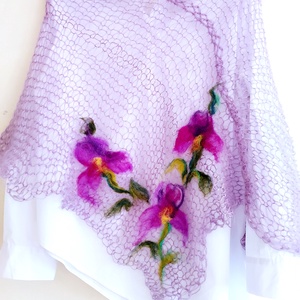 Poncho tricotat manual si impaslit cu irisi de lana , Imbracaminte si moda, Haine dama, Poncho, , ARTYNOS