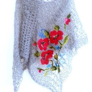 Poncho tricotat si impaslit , Imbracaminte si moda, Haine dama, Poncho, Fetruire, Tesatura, ARTYNOS