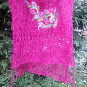 Vesta cu flori impaslite  - îmbrăcăminte și modă - haine damă - vestă femei - Artynos.ro