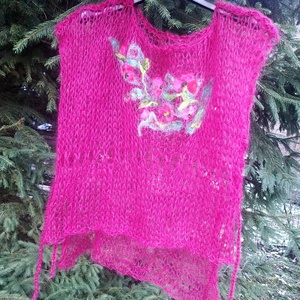 Vesta cu flori impaslite  - îmbrăcăminte și modă - haine damă - vestă femei - Artynos.ro