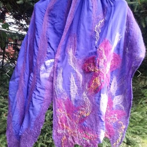 Eșarfă de mătase naturala împaslita  - îmbrăcăminte și modă - eșarfe, pălării, fularuri - șal, eșarfă de cap - Artynos.ro