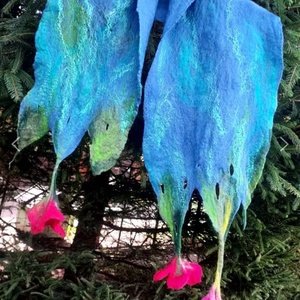 Eșarfă de mătase naturala împaslita  - îmbrăcăminte și modă - eșarfe, pălării, fularuri - șal, eșarfă de cap - Artynos.ro