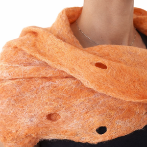 Eșarfă de mătase naturala împaslita  - îmbrăcăminte și modă - eșarfe, pălării, fularuri - șal, eșarfă de cap - Artynos.ro