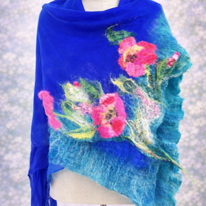 Eșarfă (mătase-lana) - îmbrăcăminte și modă - eșarfe, pălării, fularuri - eșarfe - Artynos.ro