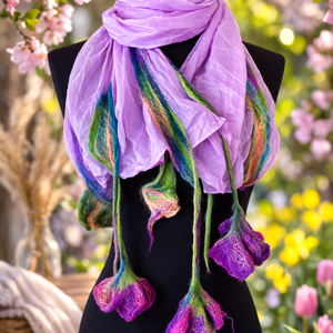 Esarfa de matase naturala impaslita  - Artynos.ro