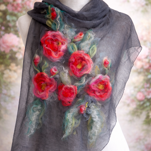 Esarfa de matase naturala impaslita  - Artynos.ro