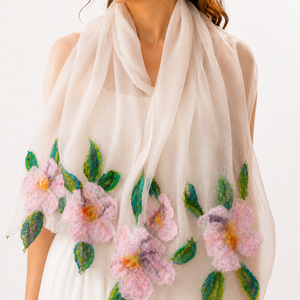 Esarfa de matase naturala ...handmade - Artynos.ro