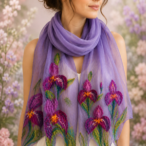 Esarfa de matase naturala ...handmade - îmbrăcăminte și modă - eșarfe, pălării, fularuri - eșarfe - Artynos.ro