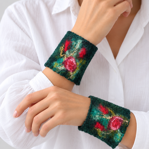 Mansete impaslite , Accesorii nunta, Bijuterii mireasa, Mansete nunta si ace de cravata, Fetruire, Mansete impaslite din lana merinos foarte fina combinata cu fibre de matase naturala , ARTYNOS