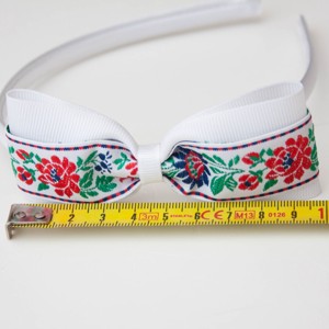 Bentiță de păr cu model floral cu model floral - Alb -  - Artynos.ro