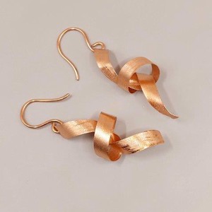 Cercei cu nod mini in cupru, Bijuterii, Cercei lungi, , ARTYNOS