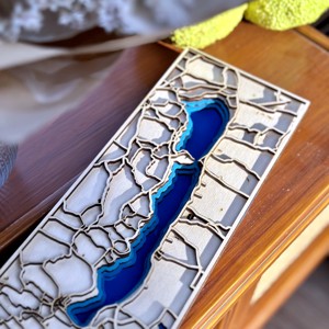 Hartă Balaton realizată din lemn - decorare cu laser -  - Artynos.ro