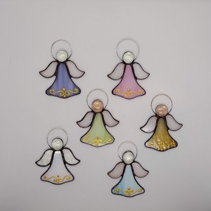 Ornament pentru pomul de Craciun inger, Accesorii de Craciun, Decoratiuni de Craciun de casa, Decoratiuni pentru pomul de Craciun, Arta de sticla, ARTYNOS