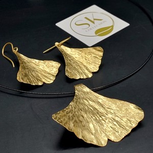  Ginkgo biloba in pene de alama, Bijuterii, Seturi de bijuterii, , ARTYNOS