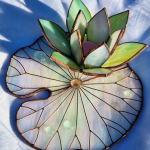 Suport lumânare nufăr verde brillance - casă & stil de viață - lumânări, parfumuri, arome - suport lumânări - Artynos.ro