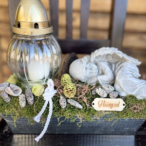 Cimitir Grave Ornament cu inger, ornament memorial - Artynos.ro