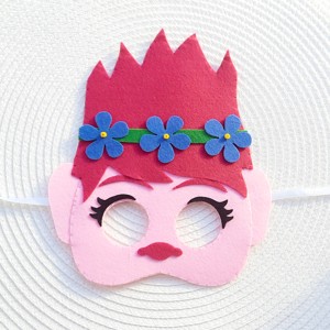 Trolls - Mască de carnaval Poppy pentru fete - îmbrăcăminte și modă - costume și măști de carnaval - costume - Artynos.ro