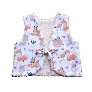 Vesta pentru copii, padure, LuannaBaby, Imbracaminte si moda, Haine bebelusi si copii, Veste copii, Cusatura, Vesta este dublu stratificata si poate fi purtata pe dos. Partea exterioara este un jerseu de bumba..., ARTYNOS