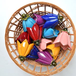 Campanula, floare din ceramică - casă & stil de viață - accesorii de grădină - decorațiuni de curte - Artynos.ro