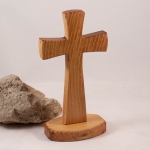 Cruce de lemn cu piedestal, cruce de masa, , , ARTYNOS