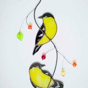 Pereche de păsări cântătoare - casă & stil de viață - accesorii pentru decorat casa - decorațiuni de geam și decorațiuni de ușă  - decor ferestre și autocolant pentru geam - Artynos.ro