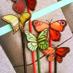 Set de 7 pastile bella, toate culorile, pe bețe de sticlă - casă & stil de viață - accesorii pentru casă și grădină - decorațiuni exterioare și de grădină - Artynos.ro