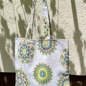 Geanta de cumparaturi cu model mandala, Geanta si husa, Geanta pentru cumparaturi, Geanta shopper, geanta tote, geanta textila, Cusatura, ARTYNOS