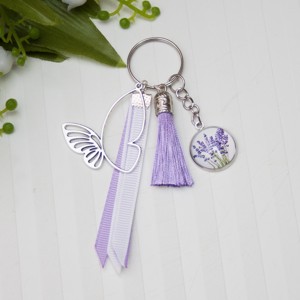 Breloc, ornament pentru geanta - Fluture lavanda - Violet, , , ARTYNOS