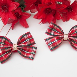 Masnis scrunchie - carouri rosu-verde de Craciun, , , ARTYNOS