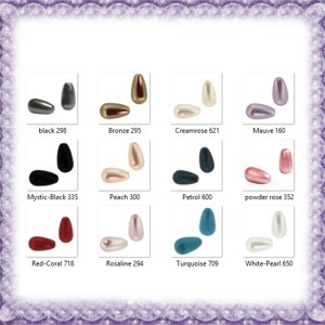 Swarovski semi-perforat teardrop 11,5 mm in mai multe culori GYSWGY GFF, , , ARTYNOS