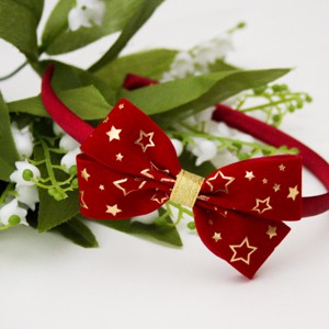 Masnis hairband hairband pentru Craciun - Bordeaux cu stele de aur, , , ARTYNOS