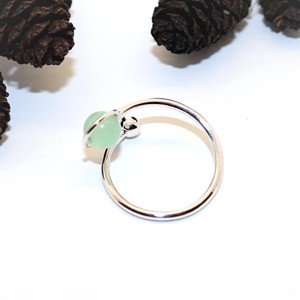 Piatra de jad, inel de argint pentru femei, mărimea 56, ajustabil (EGY.292) - bijuterii - inele - inele din argint - Artynos.ro