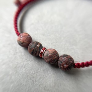 Bratara minerala macramé din jasp leopard mat, Bijuterii, Bratari, Bratari din pietre semipretioase, , ARTYNOS