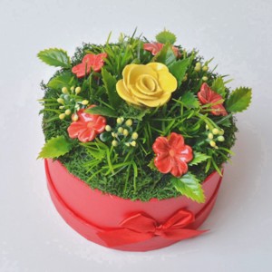 Cutii cu trandafiri, buchet de flori din ceramică, trandafir - casă & stil de viață - decorațiuni de casă - accesorii florale - buchete de flori - Artynos.ro