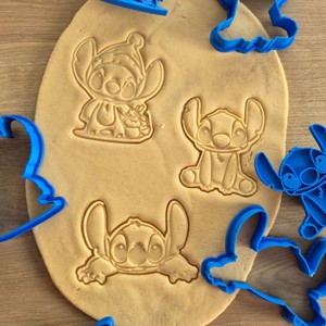 Formă de tăiat fursecuri Stitch � Formă de tăiat în formă de personaj din Lilo și Stitch � Imprimată 3D -  - Artynos.ro