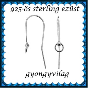 Accesorii pentru bijuterii din argint 925: baza pentru cercei cu carlig EFK A 76, Accessorii si unelte, Accesorii pentru bijuterii, , ARTYNOS