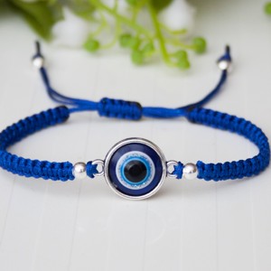 Bratara macramé impletita cu ochi de protectie - Albastru, , , ARTYNOS