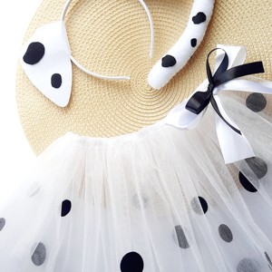 Fată dalmațiană cu fustă din tul și coadă costum de carnaval pentru fete - îmbrăcăminte și modă - costume și măști de carnaval - costume - Artynos.ro