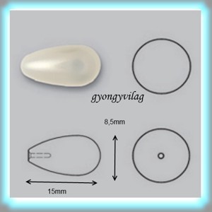 Swarovski semi-perforat teardrop 15 mm în mai multe culori GYSWGY GFF -  - Artynos.ro