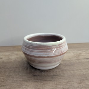 Ghiveci de flori din ceramică cu dungi -  - Artynos.ro