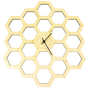 Ceas de perete urias pentru apicultori, ceas hexagonal cu fagure de miere pentru barbati, cadou modern de nunta cu miscare silentioasa a ceasului - Artynos.ro