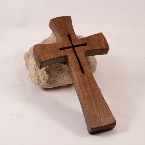 Cruce din lemn modelata, cruce de perete, , , ARTYNOS