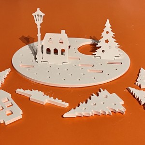 Decor de masă de Crăciun DIY cu lumini - colourable - crăciun - decorațiuni de crăciun de casă - decor pentru masă de crăciun - Artynos.ro